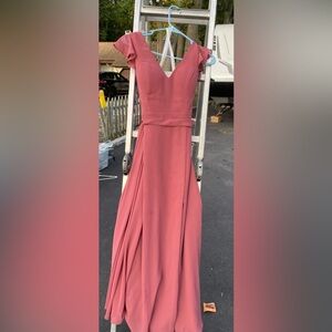 Floor length bridesmaid dress